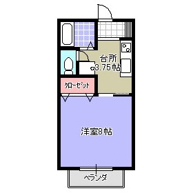 ファランドール松尾 202｜岩手県盛岡市松尾町(賃貸アパート1K・2階・26.44㎡)の写真 その2