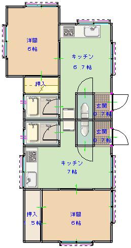 豊田ハウス 101｜高知県高知市神田(賃貸アパート1DK・1階・27.00㎡)の写真 その2