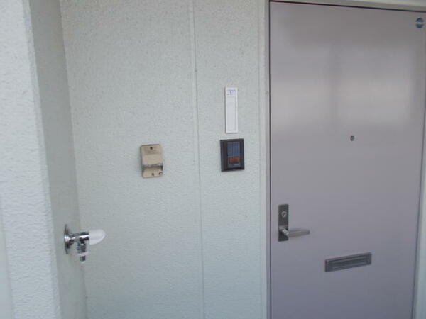 画像6:２０２号玄関扉と洗濯機置き場