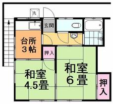 陽だまり荘 201 ｜ 福岡県春日市桜ヶ丘１丁目（賃貸アパート2K・2階・32.30㎡） その2