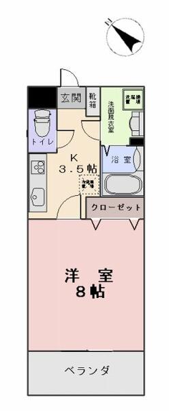 センターフィールド｜大分県杵築市大字杵築(賃貸マンション1K・2階・28.08㎡)の写真 その2