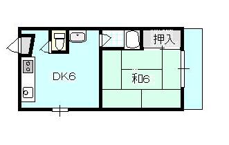 国重ビル 2-B｜長崎県長崎市麹屋町(賃貸マンション1DK・2階・26.40㎡)の写真 その1