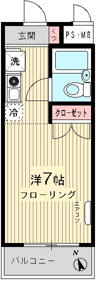トーコービル 402｜東京都国立市富士見台２丁目(賃貸マンション1R・4階・19.80㎡)の写真 その2
