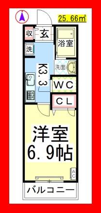 ヘーベルメゾンＥ．Ｈ．Ｋ 103｜神奈川県大和市大和東３丁目(賃貸マンション1K・1階・25.66㎡)の写真 その2