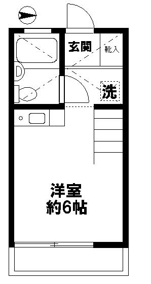 東京都国立市富士見台３丁目(賃貸アパート1R・2階・17.26㎡)の写真 その2