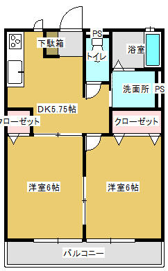 ドラゴンズＢ 202｜静岡県島田市船木(賃貸アパート2DK・1階・40.50㎡)の写真 その2