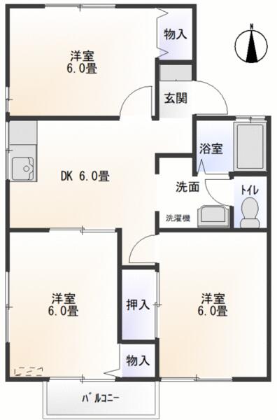 第五ロイヤルコーポ 202｜神奈川県大和市福田(賃貸アパート3DK・2階・56.00㎡)の写真 その1