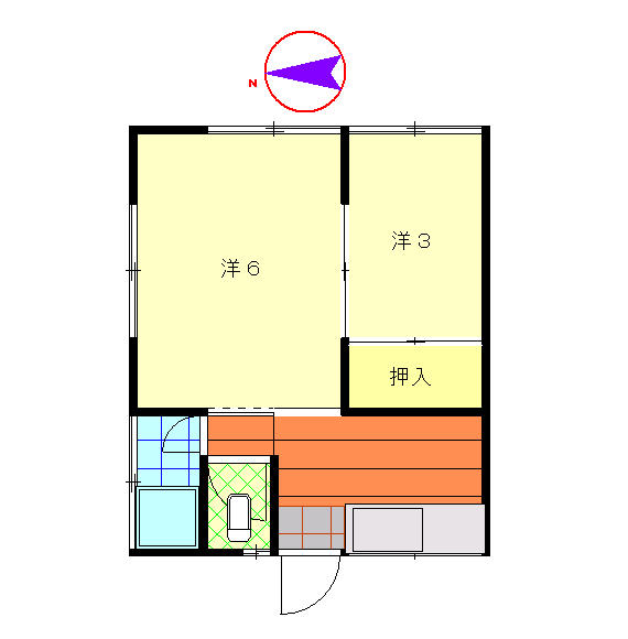 コーポ幸 201｜熊本県熊本市西区上熊本３丁目(賃貸アパート2K・2階・26.00㎡)の写真 その1