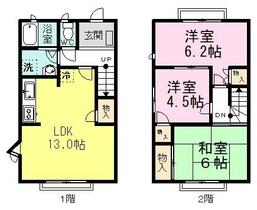 シャルムＫ 102 ｜ 千葉県佐倉市西志津５丁目（賃貸アパート3LDK・1階・70.38㎡） その2