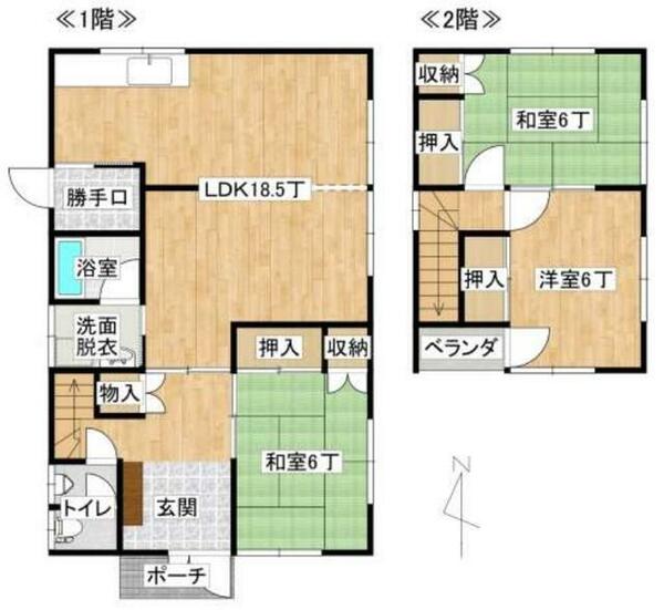 コートハウス 3｜青森県弘前市大字八幡町３丁目(賃貸一戸建3LDK・--・92.74㎡)の写真 その2