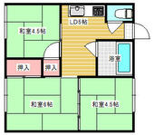 北九州市小倉北区中井３丁目 2階建 築42年のイメージ