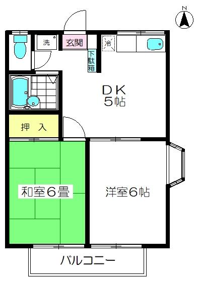 東京都大田区萩中２丁目(賃貸アパート2DK・2階・38.40㎡)の写真 その1