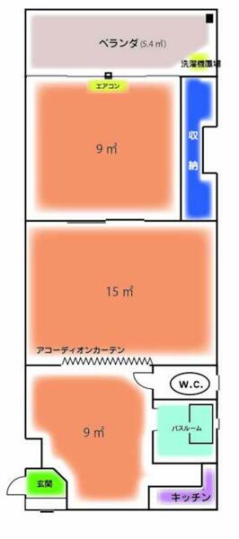 コーポラス　井の元｜愛知県名古屋市瑞穂区井の元町(賃貸マンション2DK・3階・48.00㎡)の写真 その2