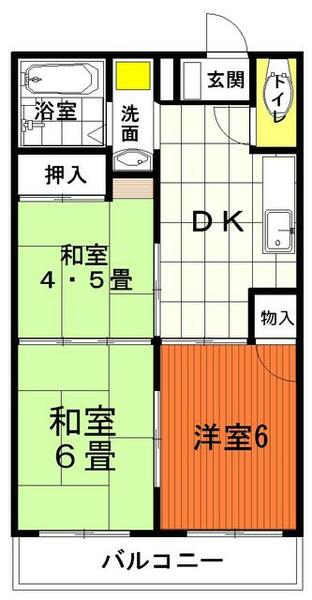 ＭＤマンションＢ 3-C｜福島県いわき市小名浜岡小名字反町(賃貸アパート3DK・3階・50.00㎡)の写真 その1