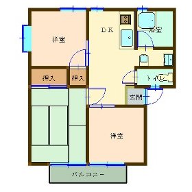 ハイツまきだやＡ 201｜広島県東広島市西条町寺家(賃貸アパート3DK・2階・45.20㎡)の写真 その2