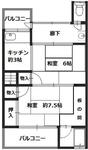 志村ハイツ　Ｄ棟１３号室　２階部分のイメージ