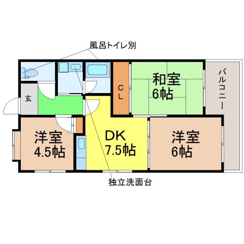 愛知県名古屋市東区新出来１丁目(賃貸マンション3DK・6階・56.10㎡)の写真 その2