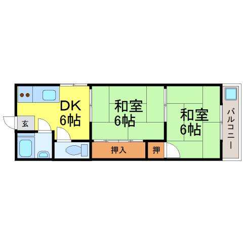 愛知県名古屋市中区金山４丁目(賃貸マンション2DK・5階・36.00㎡)の写真 その2