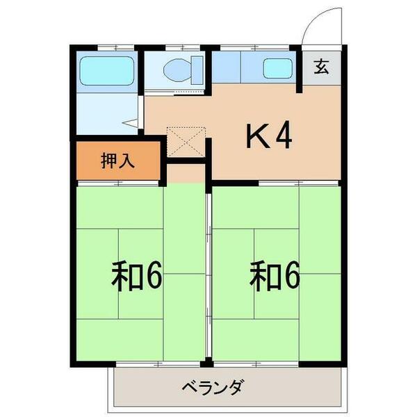 福島県福島市春日町(賃貸アパート2DK・2階・30.00㎡)の写真 その1