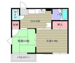 ロッヂハウスＢ 202 ｜ 東京都調布市菊野台２丁目（賃貸アパート2DK・2階・34.98㎡） その1