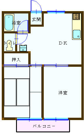 コーポ宮中 A202｜茨城県鹿嶋市大字宮中(賃貸アパート2DK・2階・39.74㎡)の写真 その2