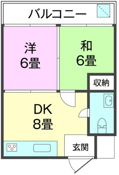 中山アパート 303｜沖縄県宜野湾市宜野湾１丁目(賃貸マンション2DK・3階・39.96㎡)の写真 その1