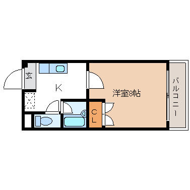 京都府長岡京市長岡２丁目（マンション）の賃貸物件の間取り