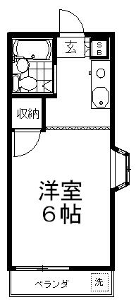 ハイム藤本 203｜東京都大田区下丸子１丁目(賃貸アパート1R・2階・17.01㎡)の写真 その2