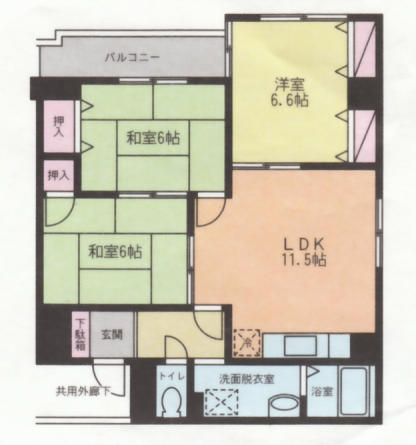 沼津パークハイム６３ 704｜静岡県沼津市三園町(賃貸マンション3LDK・7階・69.00㎡)の写真 その2