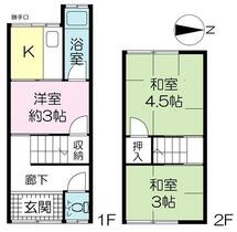 伊野木アパート 1 ｜ 愛媛県八幡浜市松柏（賃貸一戸建3K・--・35.38㎡） その1