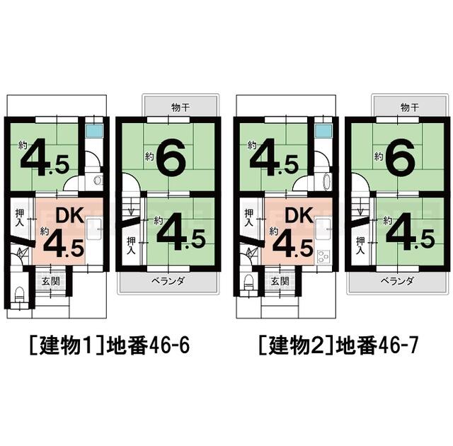 京都府京都市の一戸建て | 1080万円 | 6DK | 63.54m² | Akiyama house finder