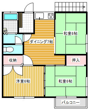 福島県伊達市保原町字市柳町(賃貸一戸建3DK・--・50.52㎡)の写真 その1