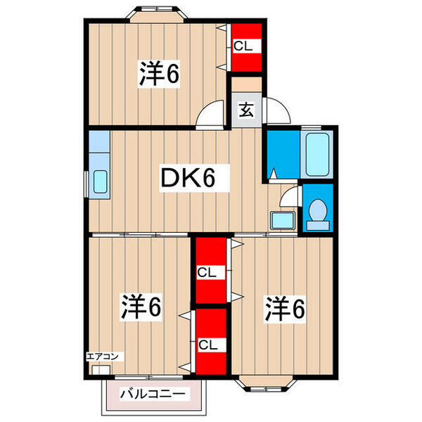 茨城県常陸太田市新宿町(賃貸アパート3DK・2階・52.99㎡)の写真 その1