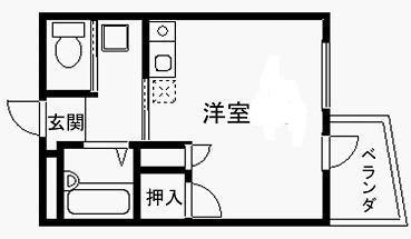 レークマンション 203｜鳥取県鳥取市湖山町南５丁目(賃貸マンション1K・2階・24.30㎡)の写真 その2