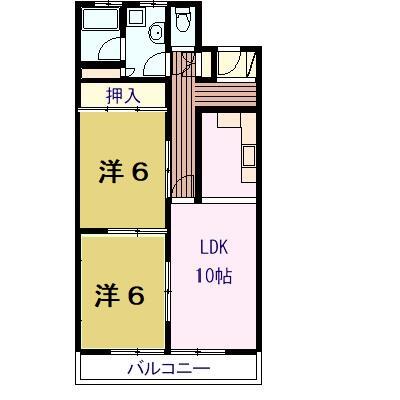 兵庫県姫路市五軒邸４丁目(賃貸マンション2LDK・2階・49.00㎡)の写真 その2
