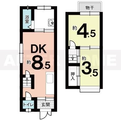 京都府京都市の一戸建て | 680万円 | 2DK | 34.58m² | Akiyama house finder
