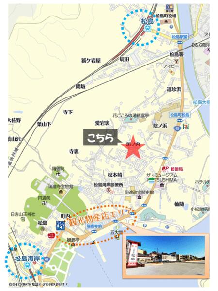 apartment 宮城県宮城郡松島町松島字垣ノ内
松島の賃貸情報を見る
物件地図