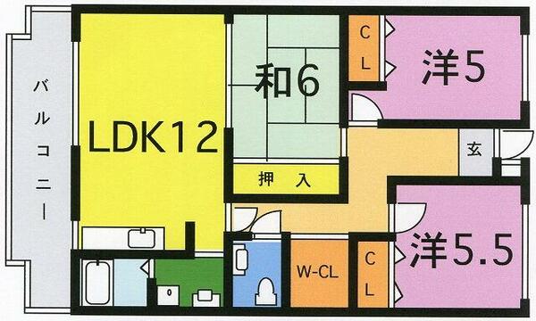 兵庫県尼崎市食満６丁目(賃貸マンション3LDK・3階・75.15㎡)の写真 その1
