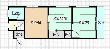 熊本県熊本市東区帯山１丁目(賃貸アパート2DK・2階・39.71㎡)の写真 その1