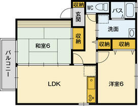 セジュール田村　Ｂ棟  ｜ 鹿児島県霧島市国分野口東（賃貸アパート2LDK・2階・55.00㎡） その2