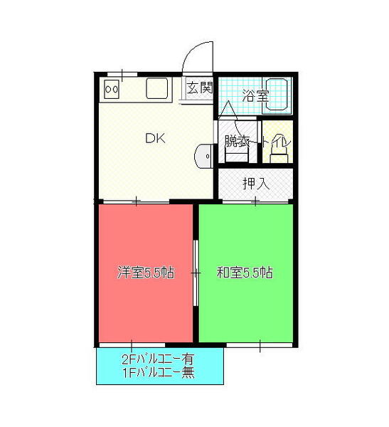 岐阜県土岐市肥田浅野梅ノ木町２丁目(賃貸アパート2DK・2階・35.30㎡)の写真 その1