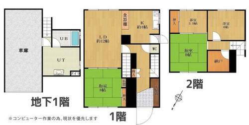 北海道札幌市西区山の手一条１３丁目（一戸建）の賃貸物件の間取り