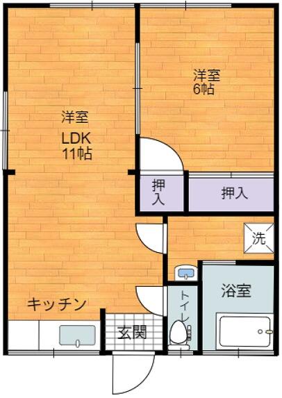 渡邉アパート 6｜静岡県三島市本町(賃貸アパート1LDK・2階・38.50㎡)の写真 その2