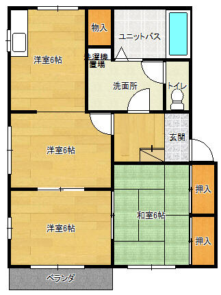 ファミールＭＯＲＩ　Ｃ棟 202｜長崎県西彼杵郡時津町西時津郷(賃貸アパート3DK・2階・50.78㎡)の写真 その1