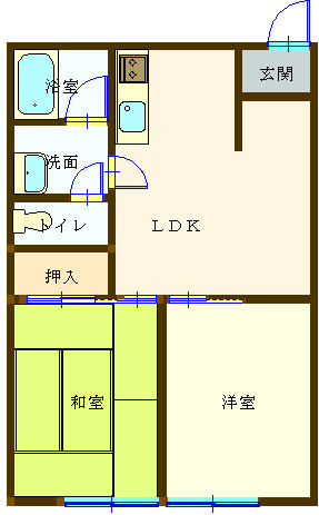 埼玉県熊谷市江南中央２丁目(賃貸アパート2LDK・2階・45.00㎡)の写真 その2