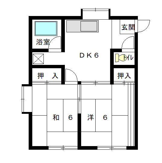 静岡県浜松市中央区領家３丁目(賃貸アパート2DK・2階・42.12㎡)の写真 その2