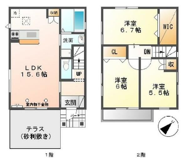 ぴーぷる A｜静岡県静岡市葵区北安東３丁目(賃貸一戸建3LDK・--・79.48㎡)の写真 その2