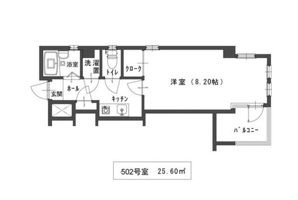 丸山ガーデン 502｜長崎県長崎市本石灰町(賃貸マンション1K・5階・25.60㎡)の写真 その2
