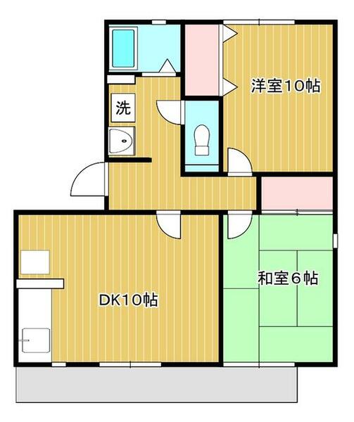 和歌山県海南市日方(賃貸アパート2DK・3階・52.10㎡)の写真 その2