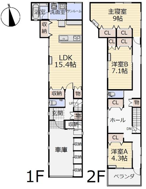 富山県富山市の一戸建て | 3690万円 | 3SLDK | 105.79m² | Akiyama house finder